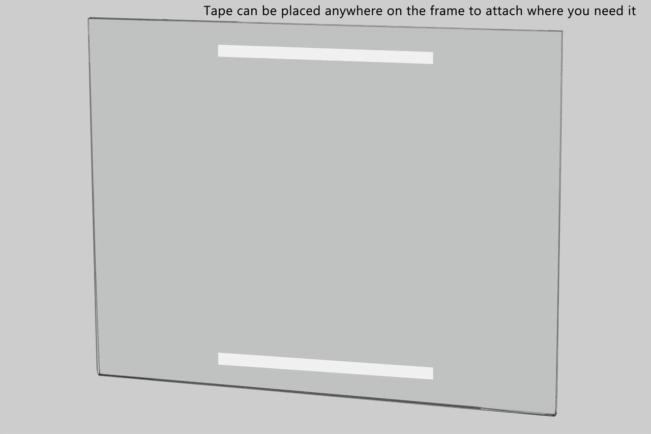 11"W x 8.5"H Wall Sign Holder with Double Sided Tape