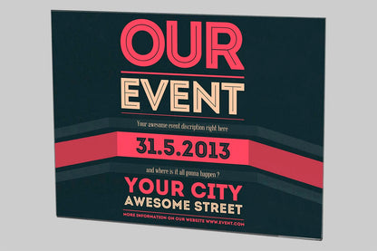 11"W x 8.5"H Wall Sign Holder with Double Sided Tape