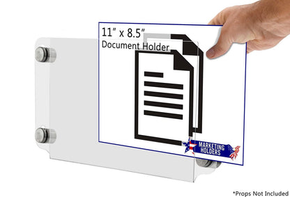 11"W x 8.5"H Sign Holder with Standoffs Flyer Hours