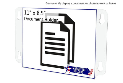 Sign Ad Flyer Holder with Suction Cups with literature and verbiage Eleven Inches Wide by Eight and a Half Inches High