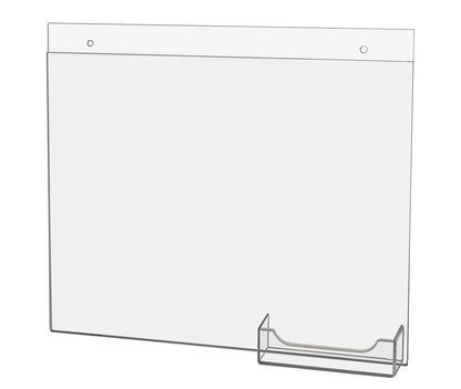 11"W x 8.5"H Wall Sign Holder with Business Card Pocket and Hardware