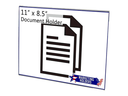 11"W x 8.5"H Landscape Sign Holder with Notched Back