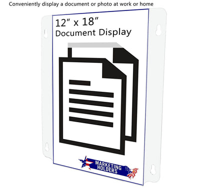 12"W x 18"H Window Sign Holder Double Sided with Suction Cups