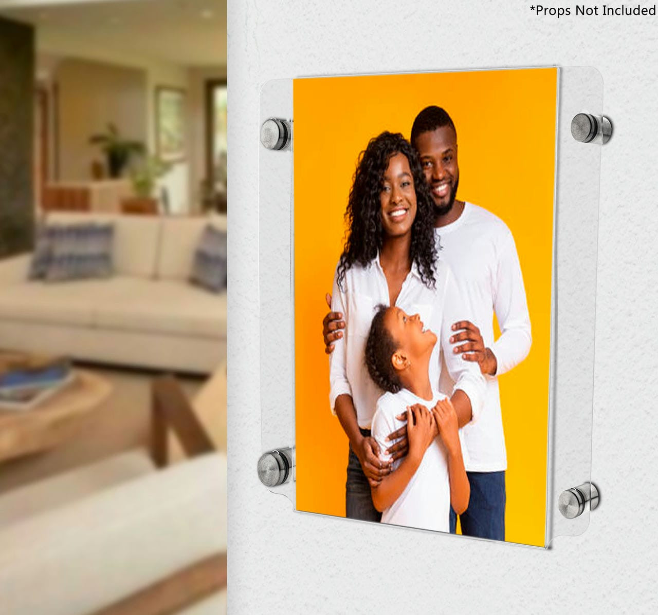 12"W x 18"H Sign Holder with Standoffs Flyer Poster Frame