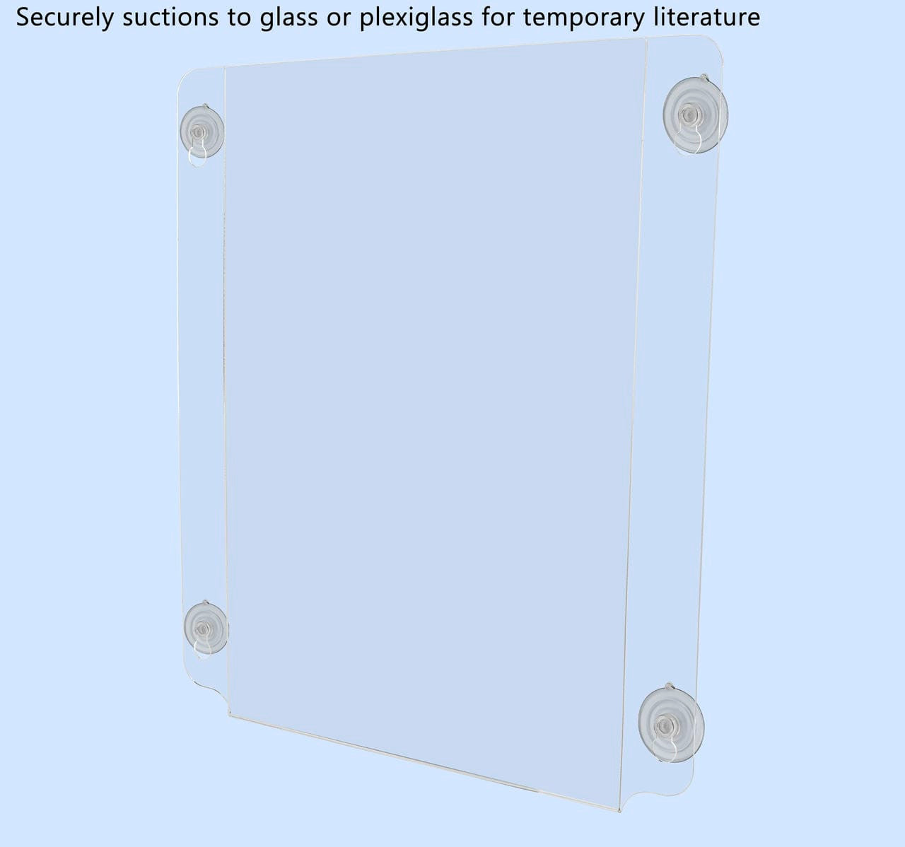 12"W x 18"H Window Sign Holder Double Sided with Suction Cups