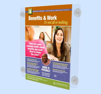 12"W x 18"H Window Sign Holder Double Sided with Suction Cups