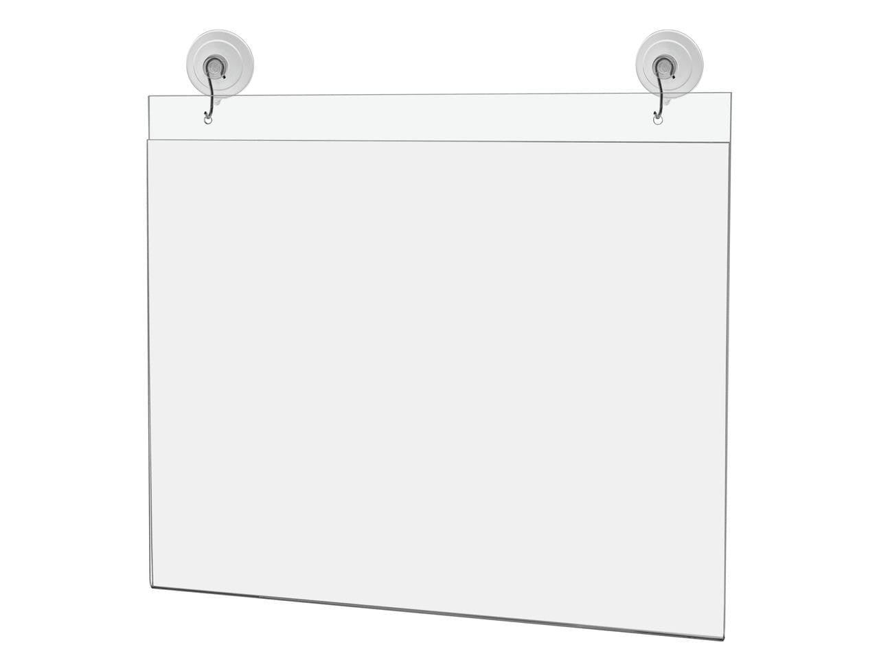 14"W x 11"H Window Mount Sign Holder Suction Cup with Hooks