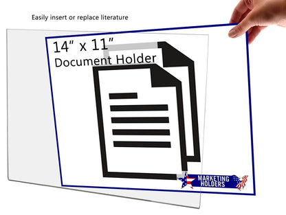 14"W x 11"H Wall Sign Holder with Double Sided Tape