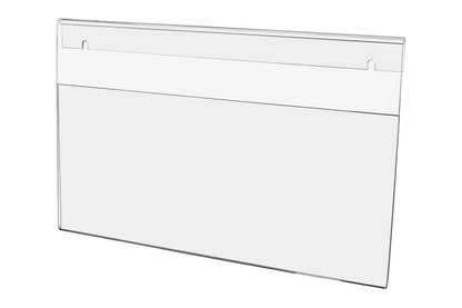 Sign Literature Poster empty Fourteen Inches Wide by Eight and a Half Inches High with Notched Backside for Hanging