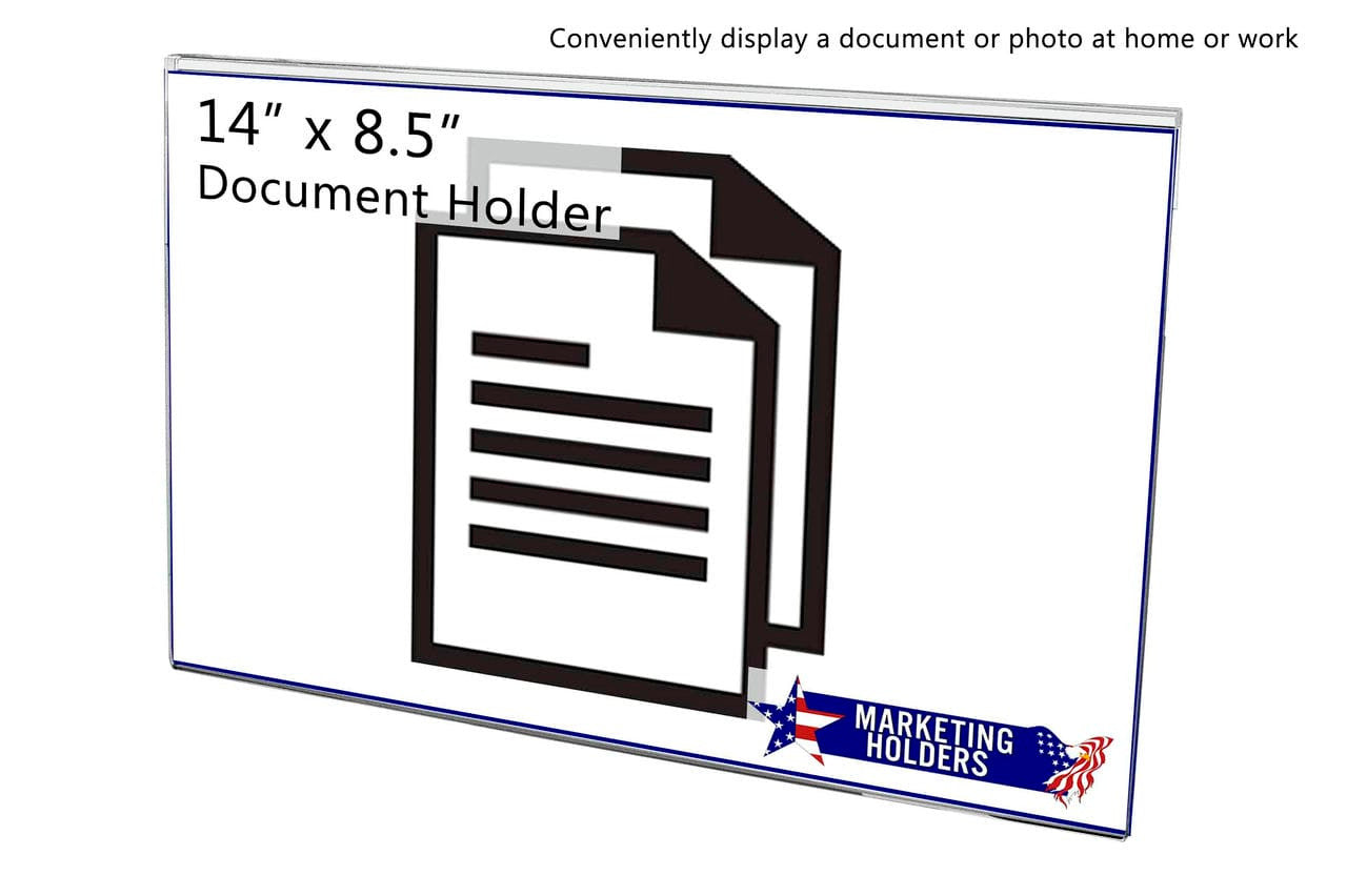 Sign Literature Poster with literature Fourteen Inches Wide by Eight and a Half Inches High with Notched Backside for Hanging