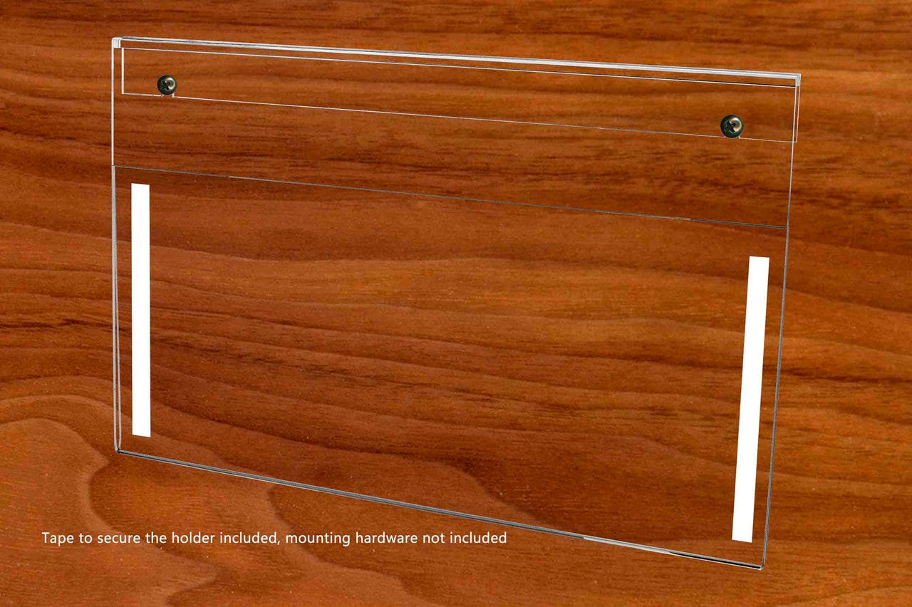 Fourteen Inches Wide by Eight and a Half Inches High Sign Literature Poster empty with Notched Backside for Hanging