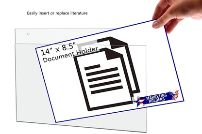 Horizontal Sign Holder action Fourteen Inches Wide by Eight and a Half Inches High