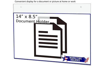 Horizontal Sign Holder literature size Fourteen Inches Wide by Eight and a Half Inches High