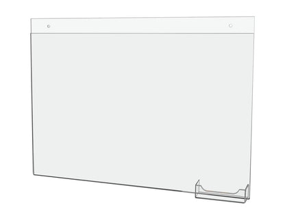17"W x 11"H Wall Sign Holder with Business Card Pocket and Hardware