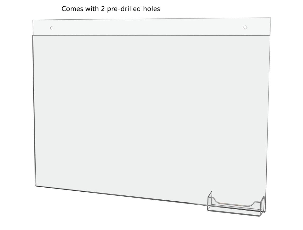 17"W x 11"H Wall Sign Holder with Business Card Pocket and Hardware