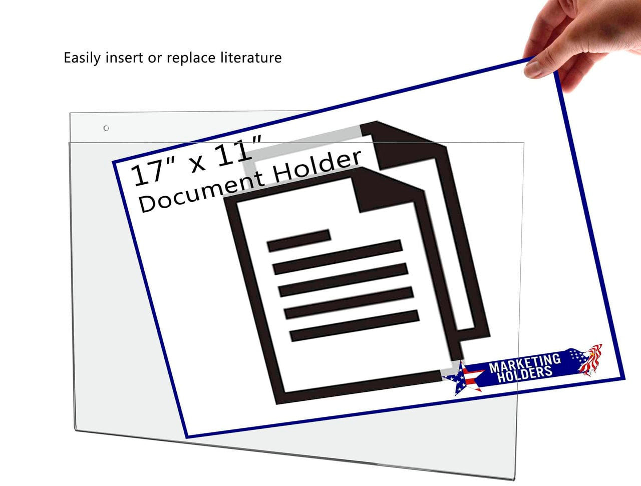 17"W x 11"H Wall Sign Holder with Hanging Hardware