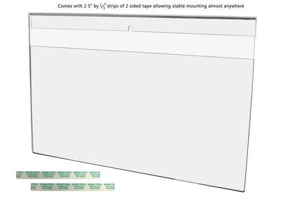 Horizontal Sign Holder 17"W x 11"H Notice Display Notched Back