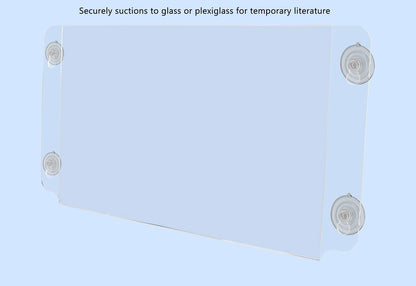 17"W x 11"H Window Poster Holder Double Sided with Suction Cups