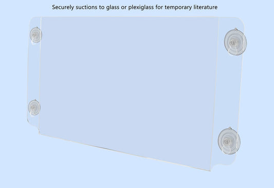 17"W x 11"H Window Poster Holder Double Sided with Suction Cups