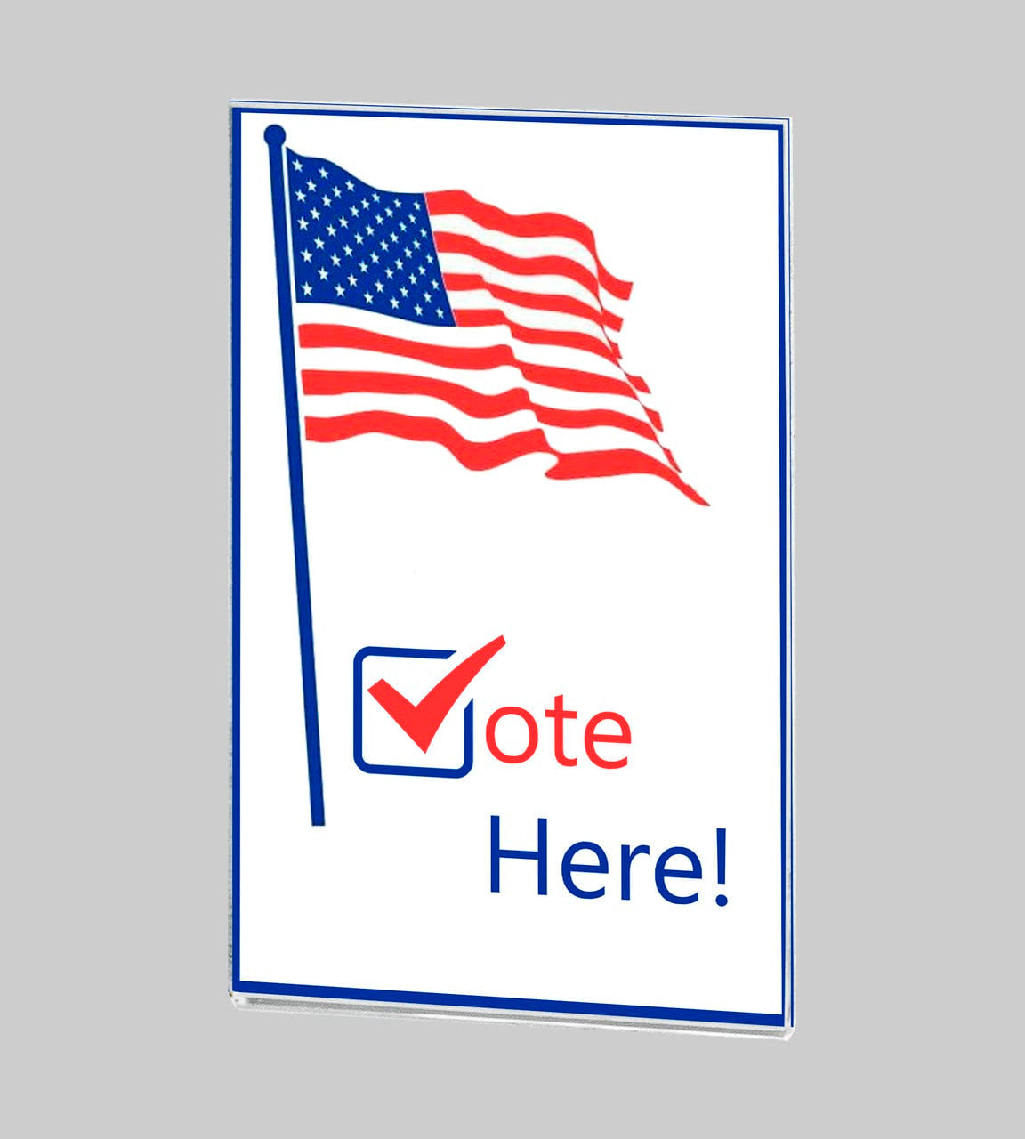 Small Sign Holder Ad Frame Double Sided Adhesive Tape vote here Two Inches Wide by Three and a Half Inches High