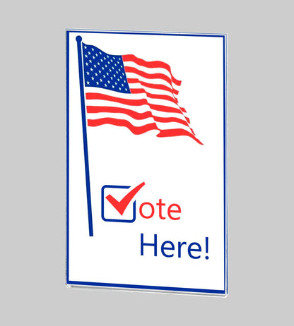 Small Sign Holder Ad Frame Double Sided Adhesive Tape vote here Two Inches Wide by Three and a Half Inches High