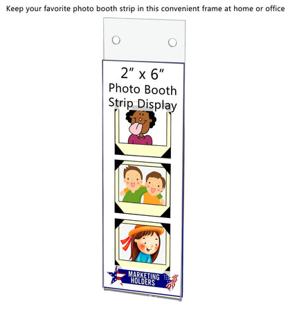 Photo Booth Strip Frame Holder Wall Two Inches Wide by Six Inches High