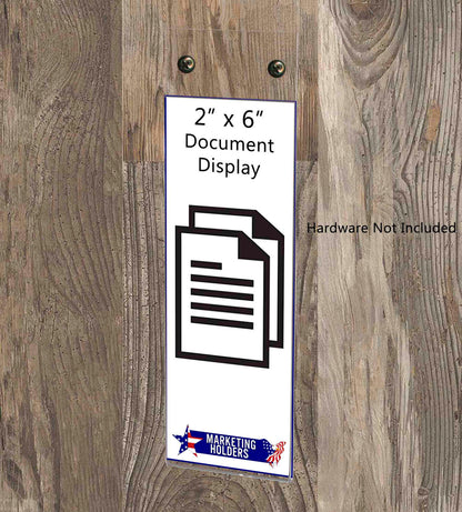 2"W x 6"H Photo Booth Strip Frame With Holes Sign Holder Display