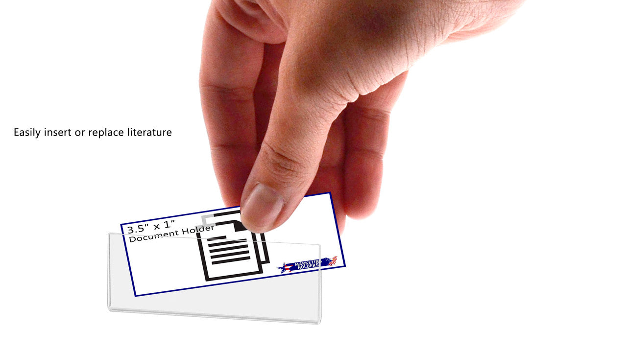 Magnetic 3.5"W x 1"H Sign Holder Metal Mount