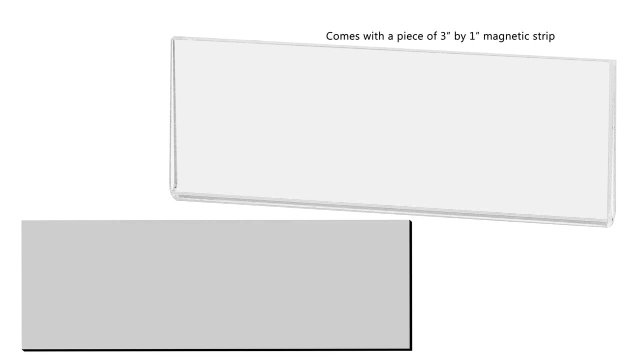 Magnetic 3.5"W x 1"H Sign Holder Metal Mount