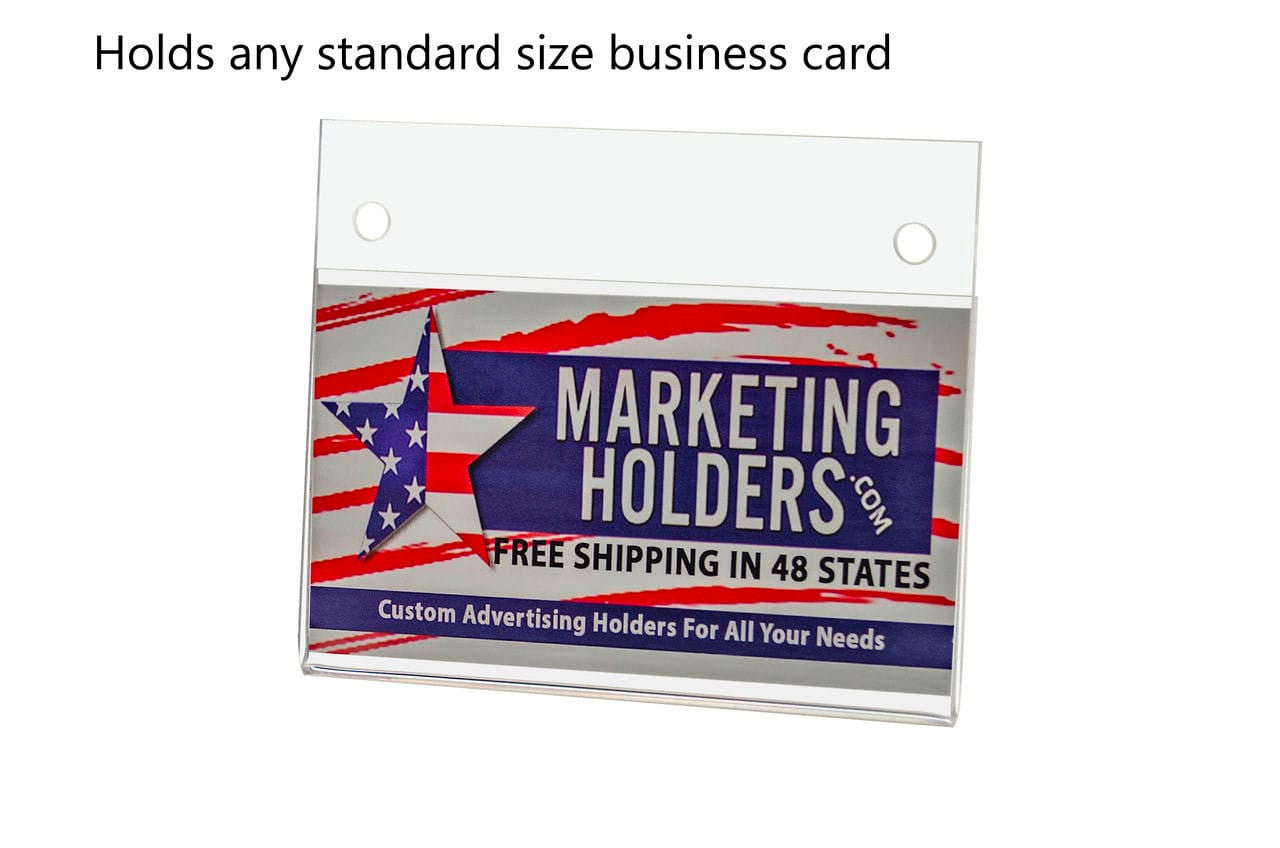 Three and a Half Inches Wide by Two Inches High Business Card Holder Wall Mount mounted
