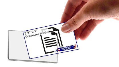 Business Card Wall Display removable literature Three and a Half Inches Wide by Two Inches High