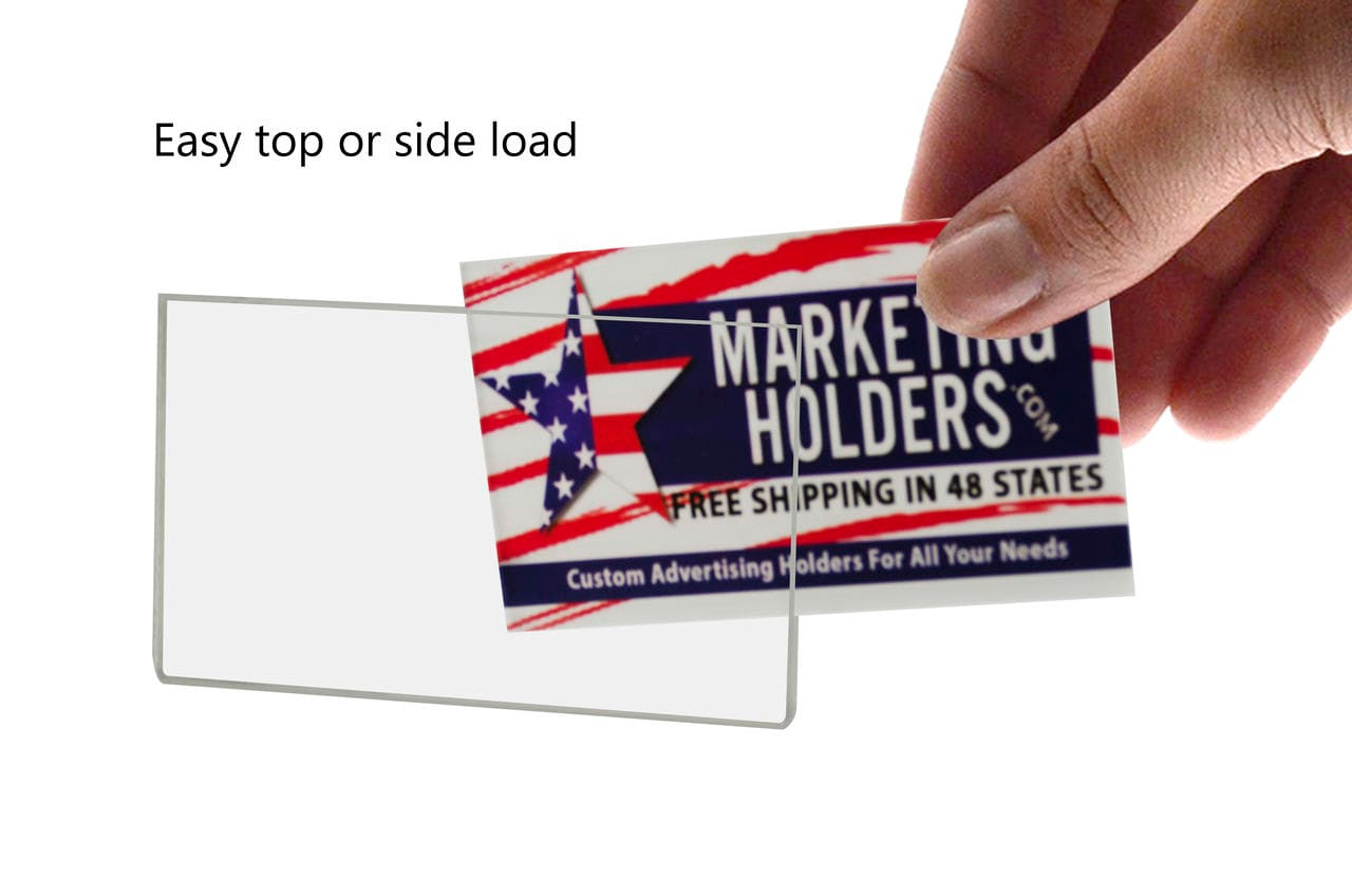Top or Side Load Business Card Small Image Holder