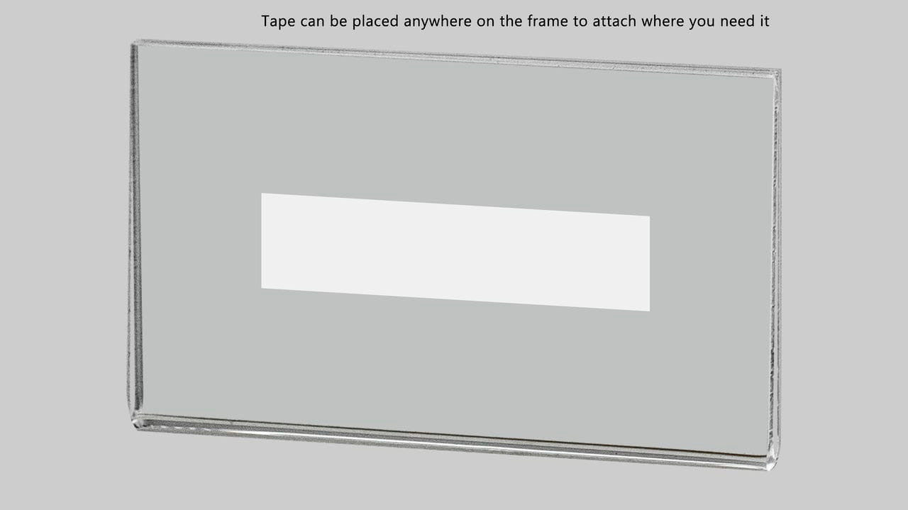 Three and a Half Inches Wide by Two Inches High Business Card Wall Display with adhesive