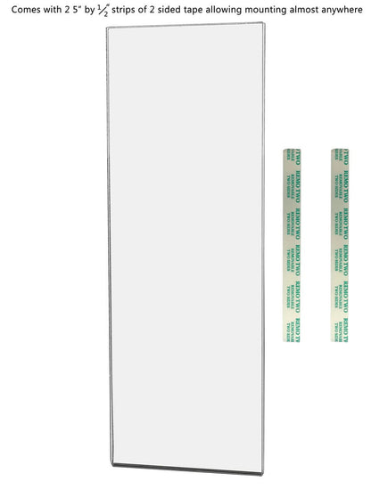 Tall Sign Holder 4"W x 11"H Literature Display Sleeve