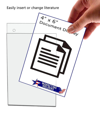 4"W x 6"H Wall Sign Holder with Hanging Hardware