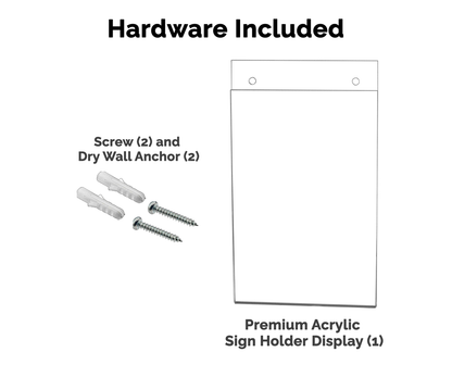 4"W x 6"H Wall Sign Holder with Hanging Hardware