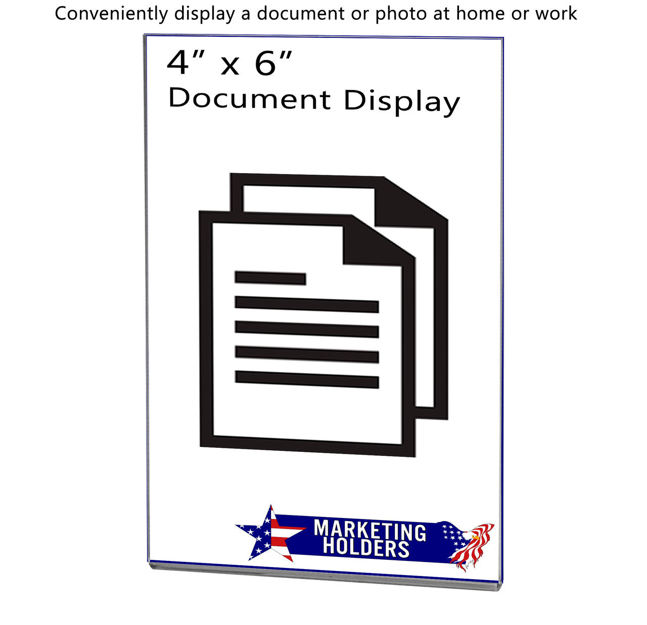 Magnetic 4"W x 6"H Sign Holder Metal Mount