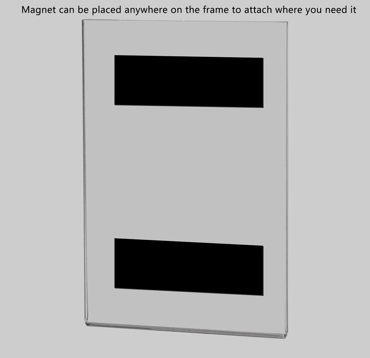 Magnetic 4"W x 6"H Sign Holder Metal Mount