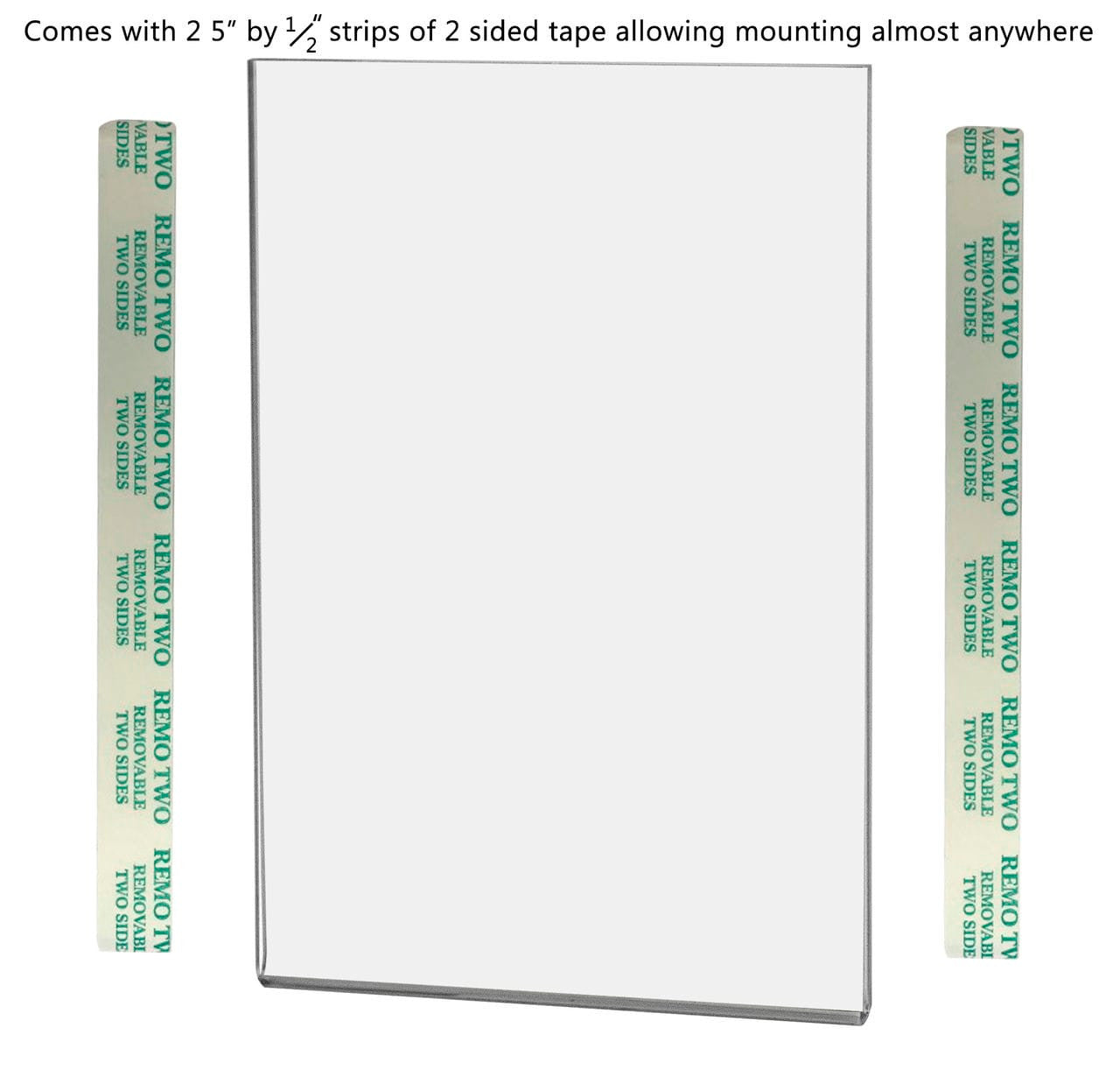 4"W x 6"H Wall Sign Holder with Double Sided Tape