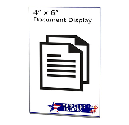 4"W x 6"H Wall Sign Holder with Double Sided Tape