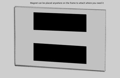 Magnetic 5.5"W x 3.5"H Sign Holder Metal Mount