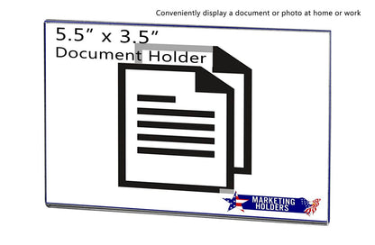 Sign Holder  with literature Five and a Half Inches Wide by Three Inches High