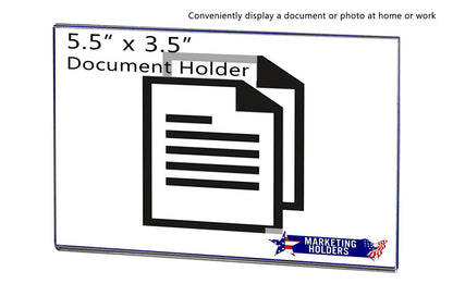 5.5"W x 3.5"H Wall Sign Holder with Double Sided Tape