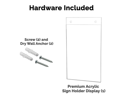 5.5"W x 8.5"H Wall Sign Holder with Hanging Hardware