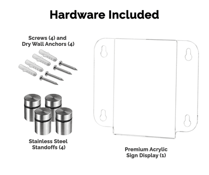 5.5"W x 8.5"H Graphic Image Sign Holder Frame with Standoffs