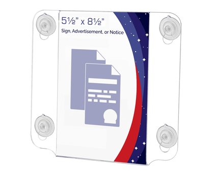 Suction Cup Sign Holder for Retail Stores or Offices