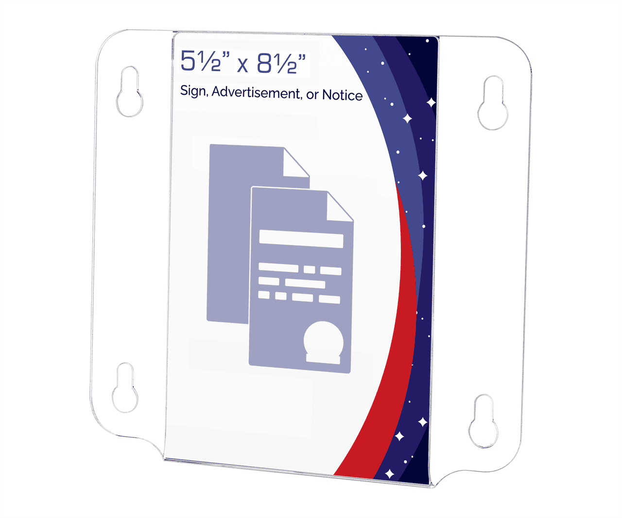 5.5"W x 8.5"H Window Sign Holder Double Sided with Suction Cups