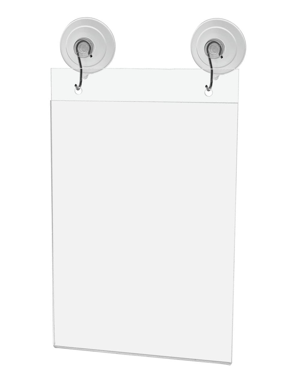 5"W x 7"H Window Mount Sign Holder Suction Cup with Hooks