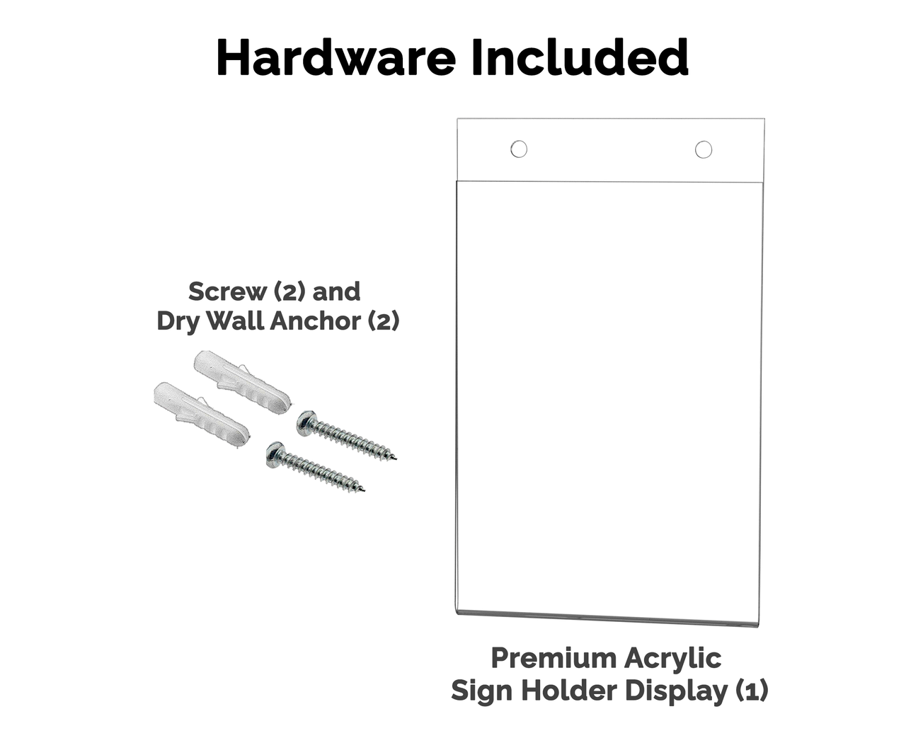 5"W x 7"H Wall Sign Holder with Hanging Hardware