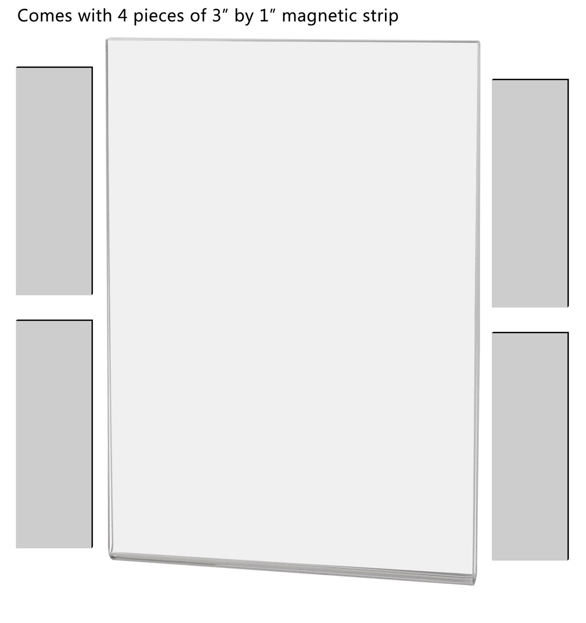 Magnetic 5"W x 7"H Sign Holder Metal Mount